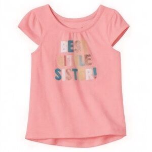 Best Little Sister Short Sleeve Pink Top